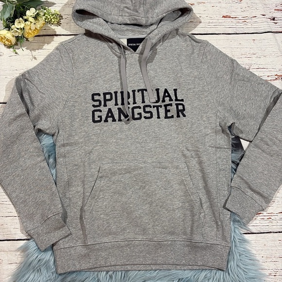 NWT Spiritual Gangster Gray Pullover Graphic Hoodie Unisex - Picture 6 of 8